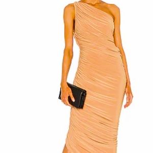 Nude Norma Kamali Diana dress. Worn once. Flattering & forgiving.